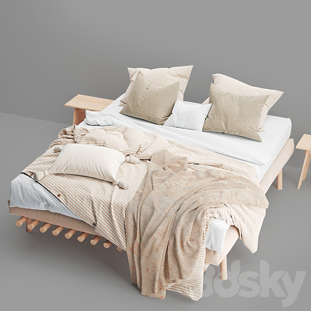 Magic linen bed 3DSMax File - thumbnail 2