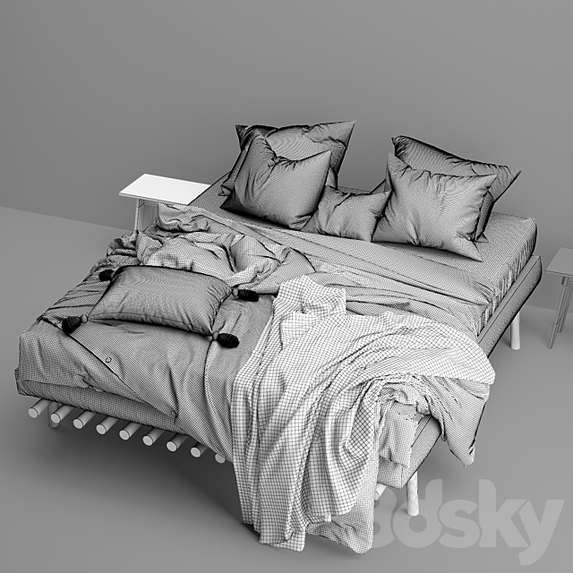 Magic linen bed 3DSMax File - thumbnail 5