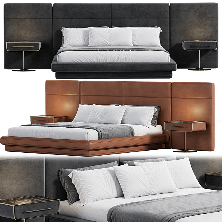 Manila Bed 3DS Max Model - thumbnail 2