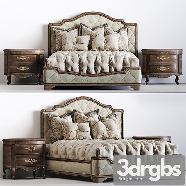 Marge Carson Rivoli Panel Bed 2 3dsmax Download - thumbnail 1