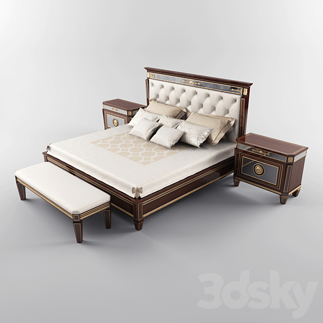 mariner richmond bed 3ds Max - thumbnail 2