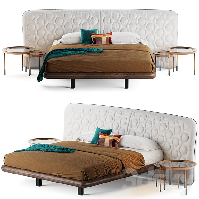 Marlon bed with different back 3DSMax File - thumbnail 2