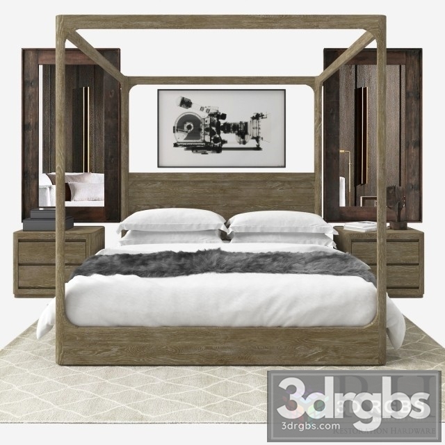 Martin Bed Set 3dsmax Download - thumbnail 1