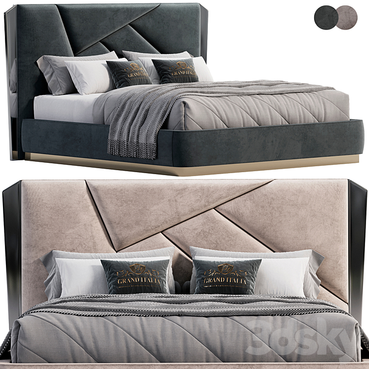 Mascari bed 3DS Max Model - thumbnail 2