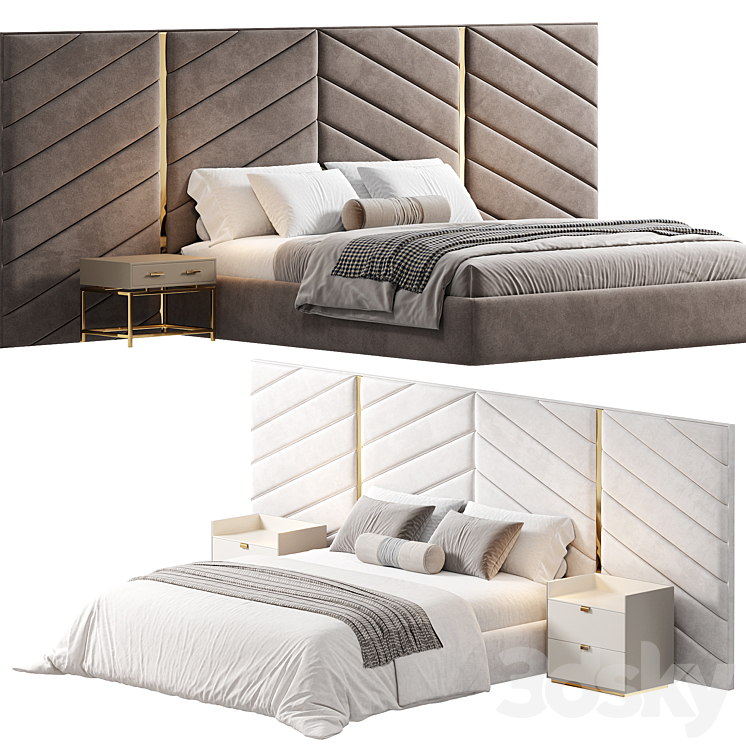 MASSIMO Bed by cazarina 3DS Max Model - thumbnail 2