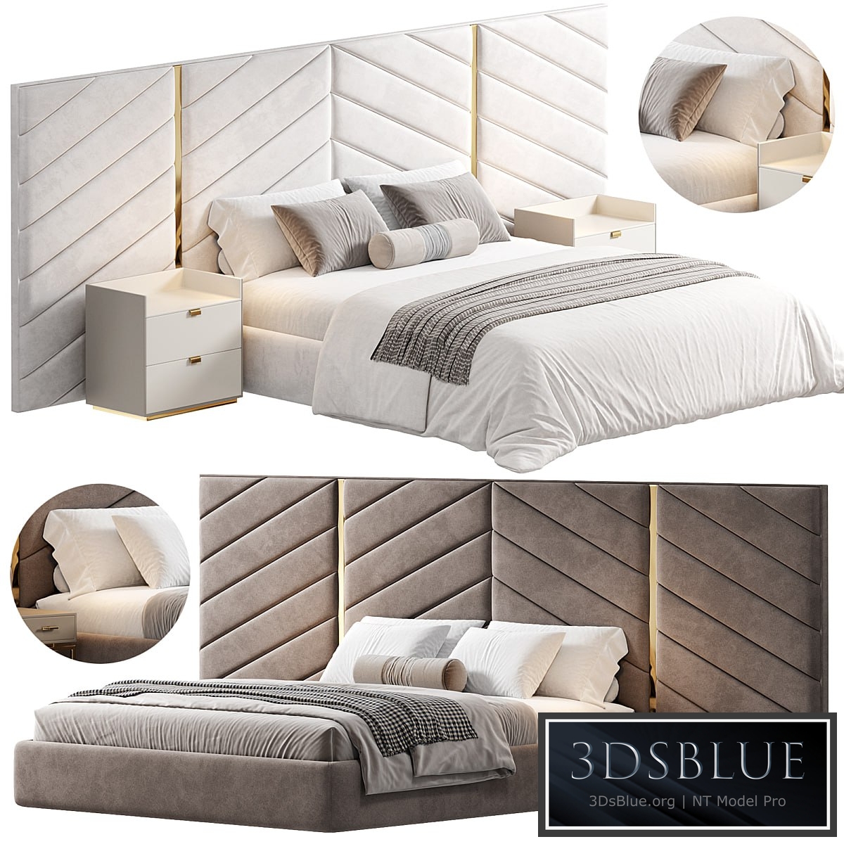 MASSIMO Bed by cazarina 3DS Max - thumbnail 3