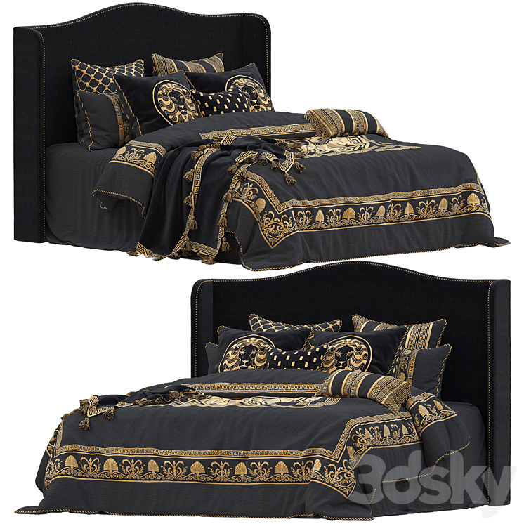 Massimo Black Quilt Cover Set by Davinci 3DS Max - thumbnail 1