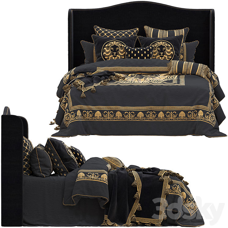 Massimo Black Quilt Cover Set by Davinci 3DS Max - thumbnail 2