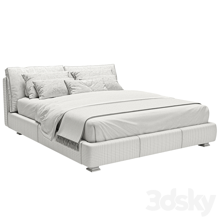 Massimosistema Bed 3DS Max Model - thumbnail 2