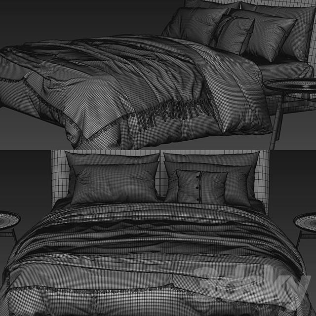 Maxalto Demetra Bed 3DSMax File - thumbnail 3