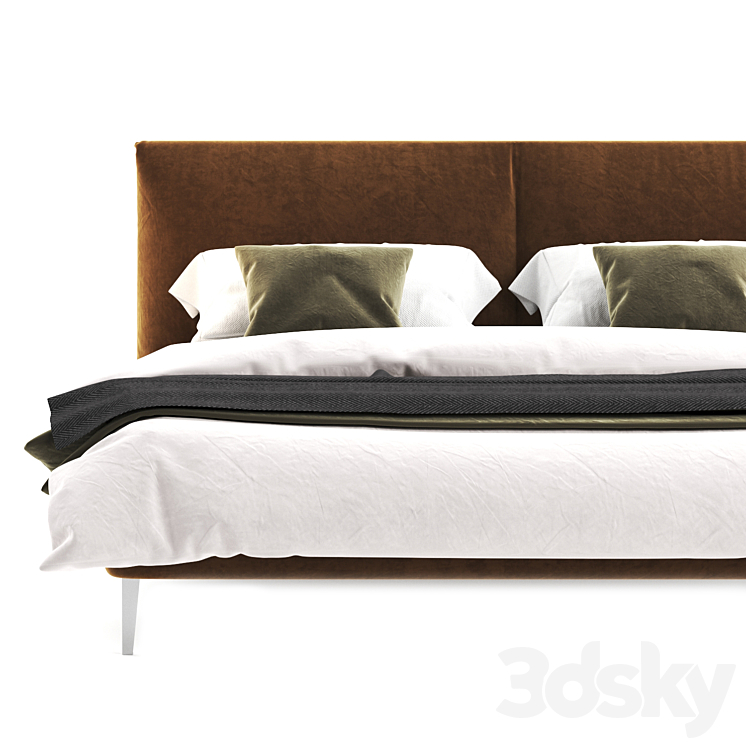 Maxalto SELENA Bed 3DS Max Model - thumbnail 2