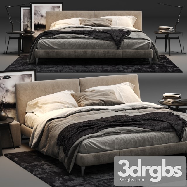 Maxalto Selene Bed 3dsmax Download - thumbnail 1