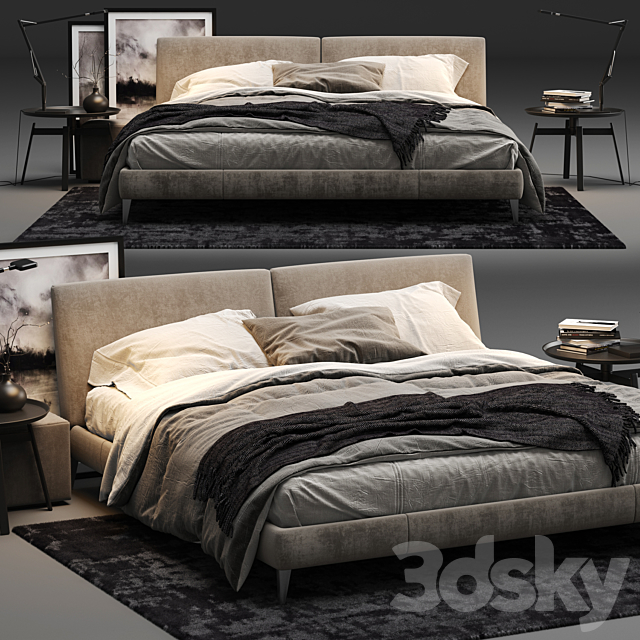 Maxalto Selene Bed 3DSMax File - thumbnail 1