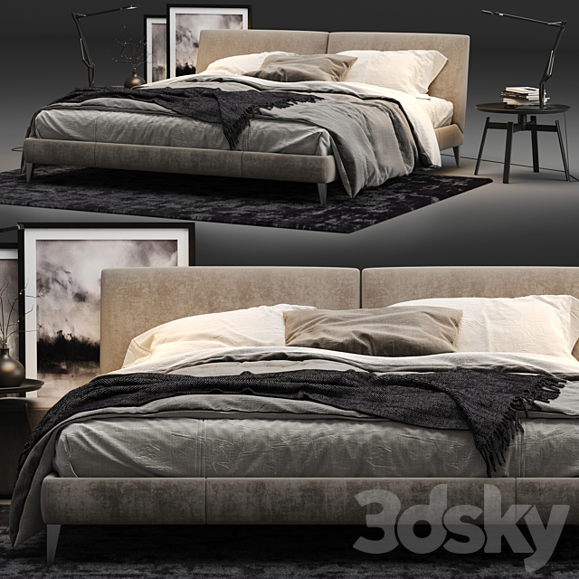 Maxalto Selene Bed 3DSMax File - thumbnail 2