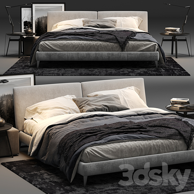 Maxalto Selene – Bed 3DSMax File - thumbnail 1