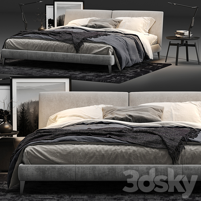 Maxalto Selene – Bed 3DSMax File - thumbnail 2