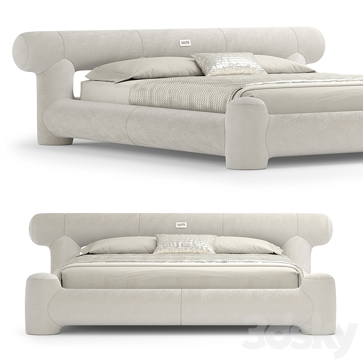 Maya Bed 3DS Max Model - thumbnail 1