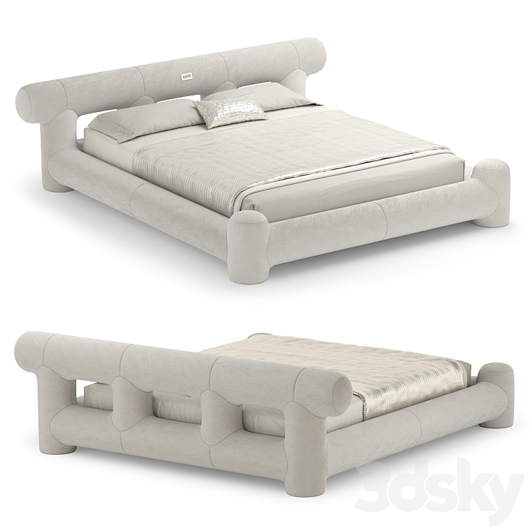 Maya Bed 3DS Max Model - thumbnail 2