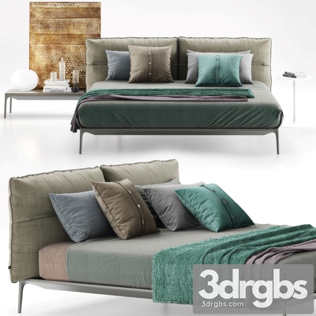 MDF Italia Yale Bed 1 3dsmax Download - thumbnail 1