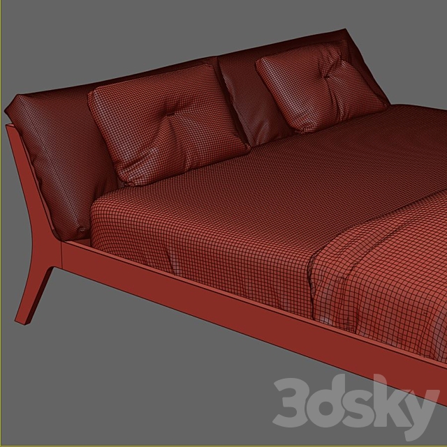 Mellow _ Zeitraum bed 3DS Max Model - thumbnail 3