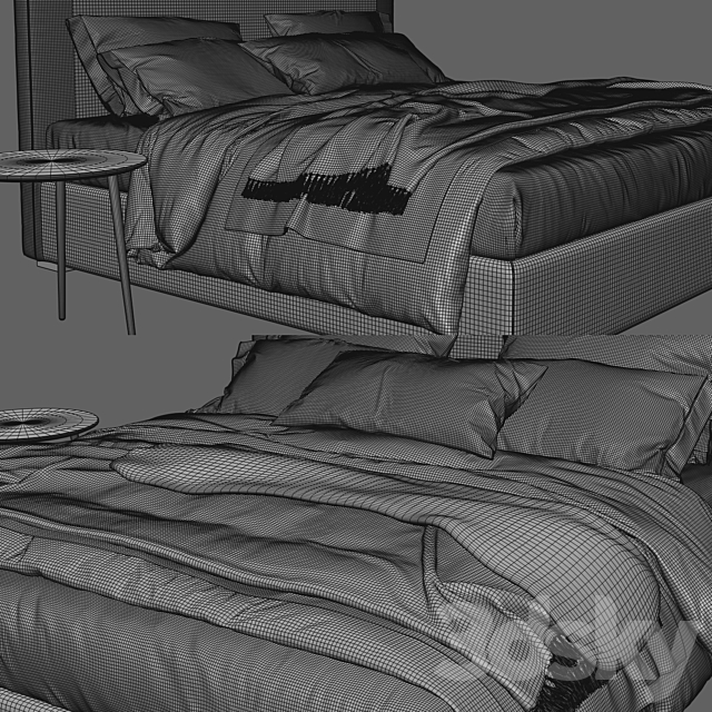 Meridiani Bardo Due Bed 3DSMax File - thumbnail 5