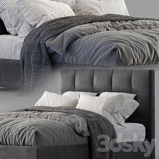 Meridiani Bed Bardo 3DS Max Model - thumbnail 2