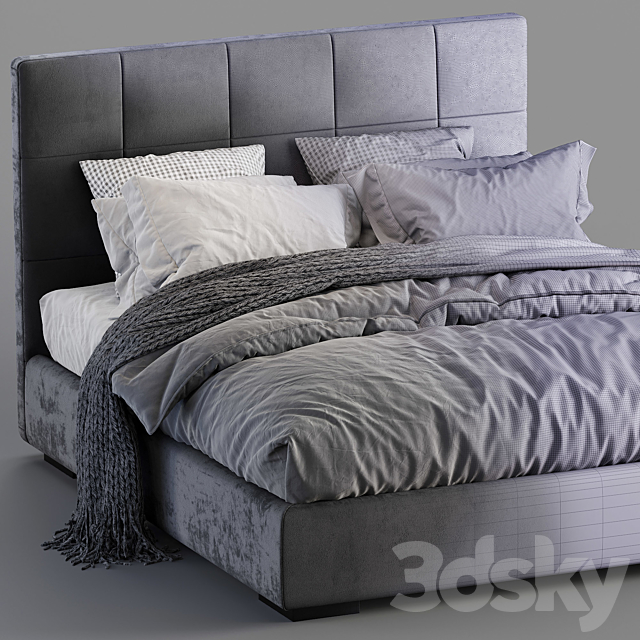 Meridiani Bed Bardo 3DS Max Model - thumbnail 3