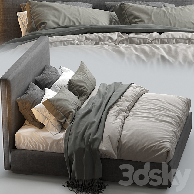 Meridiani Bed BARDO DUE 3DSMax File - thumbnail 2