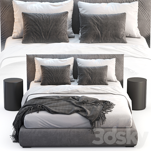 Meridiani Bed Scott 3DS Max Model - thumbnail 2