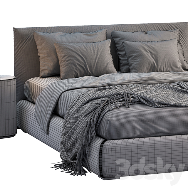 Meridiani Bed Scott 3DS Max Model - thumbnail 4