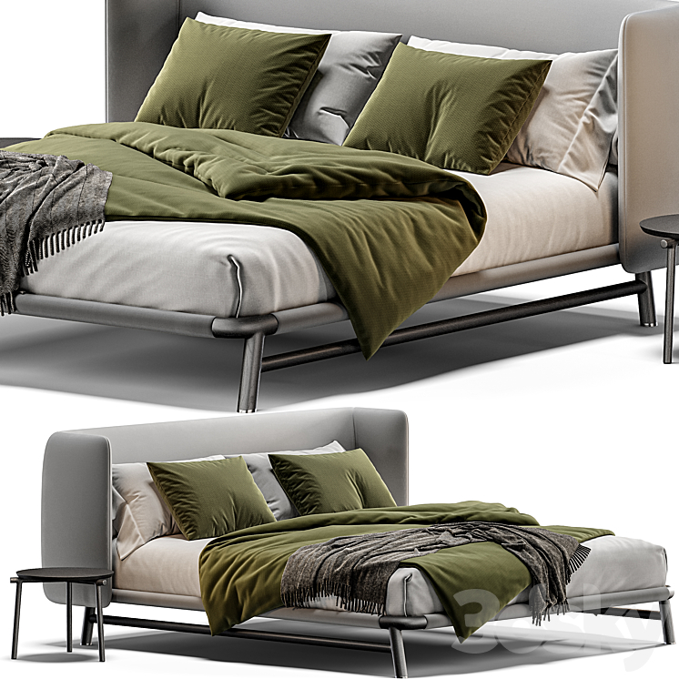 Meridiani Edoardo Bed 3DS Max Model - thumbnail 1