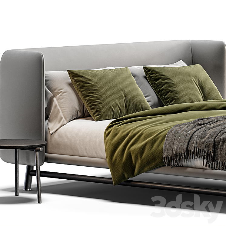 Meridiani Edoardo Bed 3DS Max Model - thumbnail 2