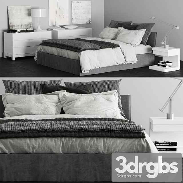 Meridiani fox bed 2 3dsmax Download - thumbnail 1