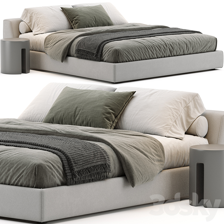 Meridiani Louis Bed 3DS Max Model - thumbnail 1