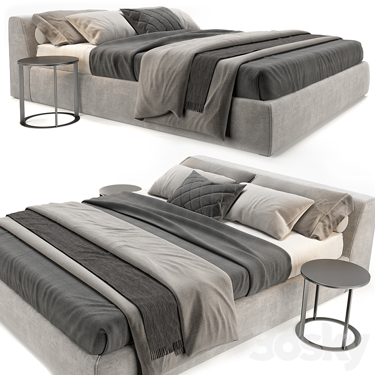 Meridiani Louis Bed 3DS Max - thumbnail 2