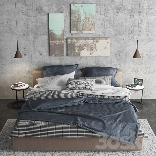 Meridiani Louis bed 3DSMax File - thumbnail 1