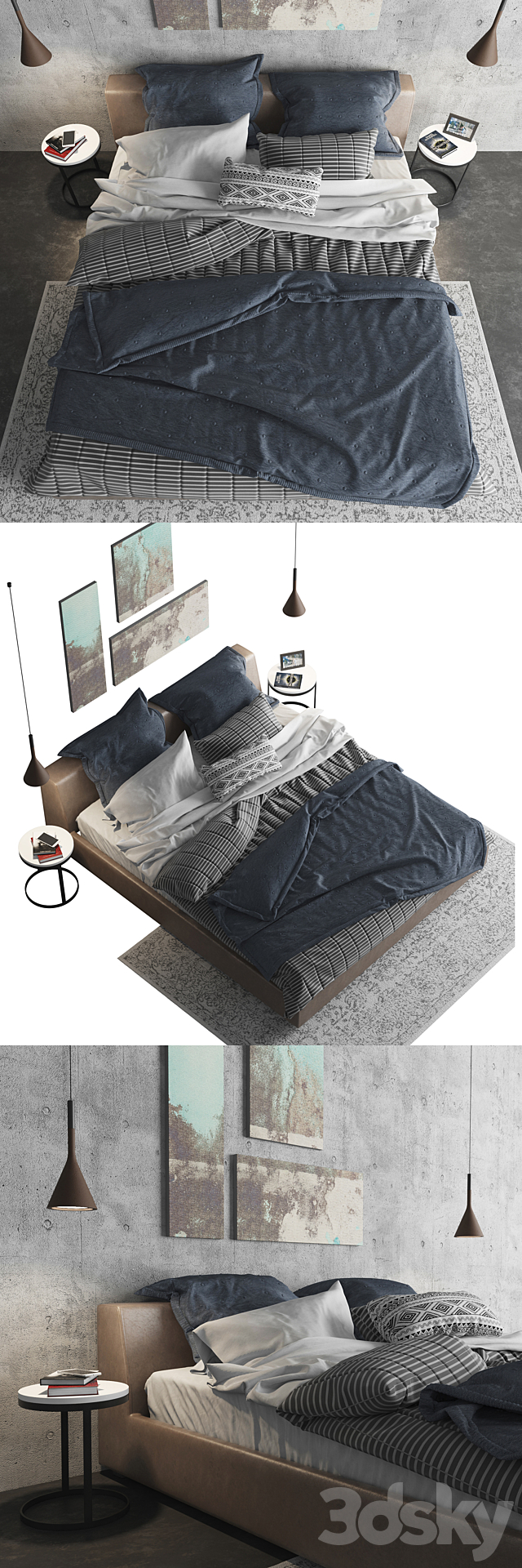 Meridiani Louis bed 3DSMax File - thumbnail 2