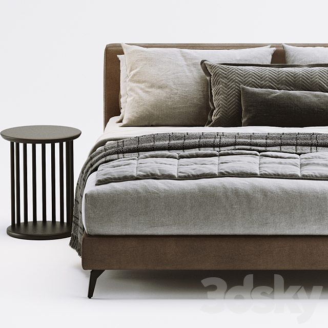 Meridiani Louis Up Bed 3DS Max Model - thumbnail 3