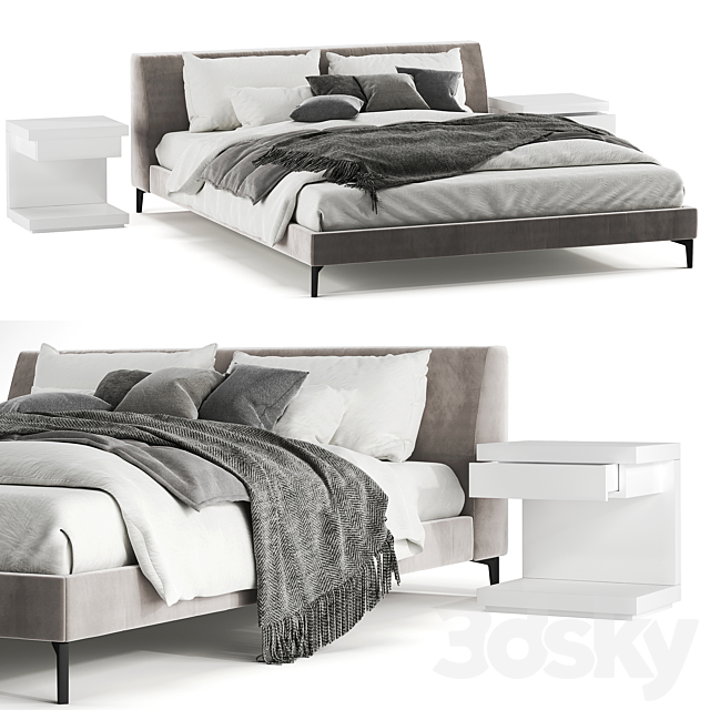 Meridiani Louis up Bed 3DSMax File - thumbnail 1