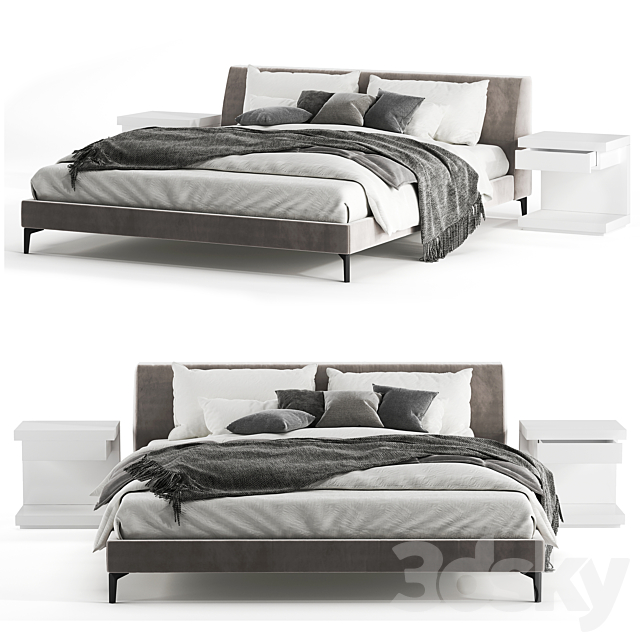 Meridiani Louis up Bed 3DSMax File - thumbnail 2