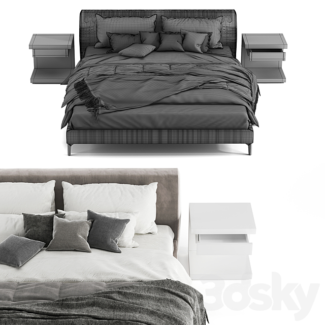 Meridiani Louis up Bed 3DSMax File - thumbnail 3