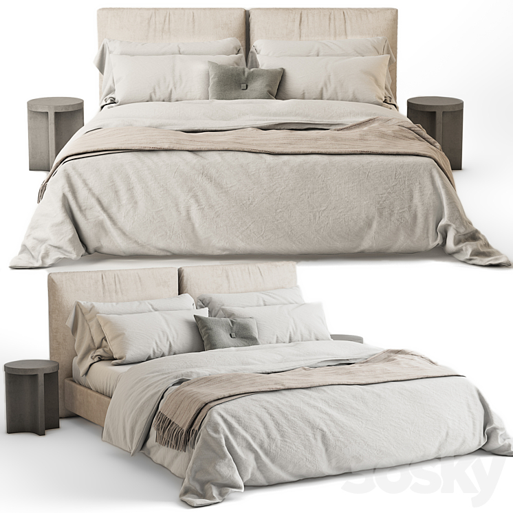 Meridiani Oliver Bed 01 3DS Max Model - thumbnail 3