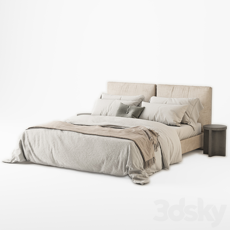 Meridiani Oliver Bed 01 3DS Max - thumbnail 2