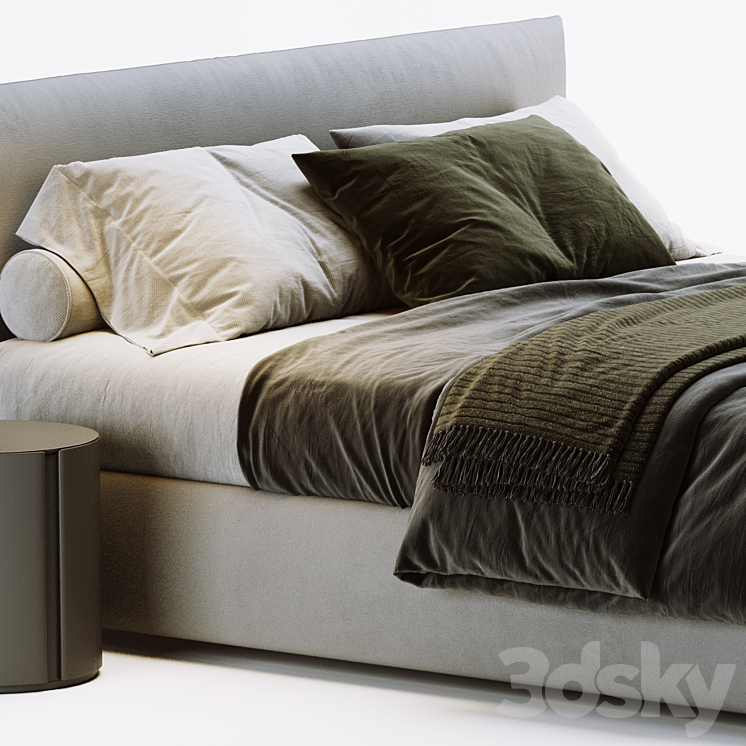 Meridiani Scott Bed 3DS Max Model - thumbnail 2