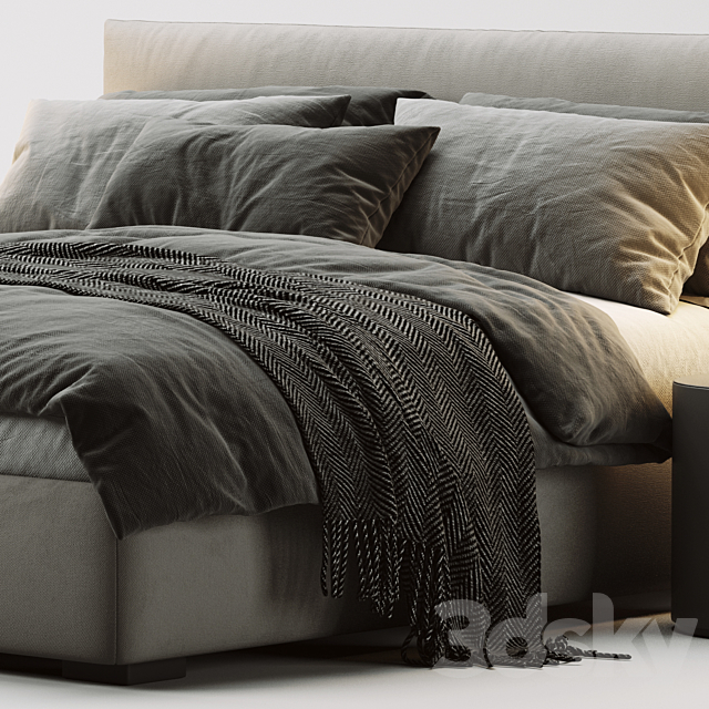 Meridiani Scott Bed 3DS Max Model - thumbnail 3