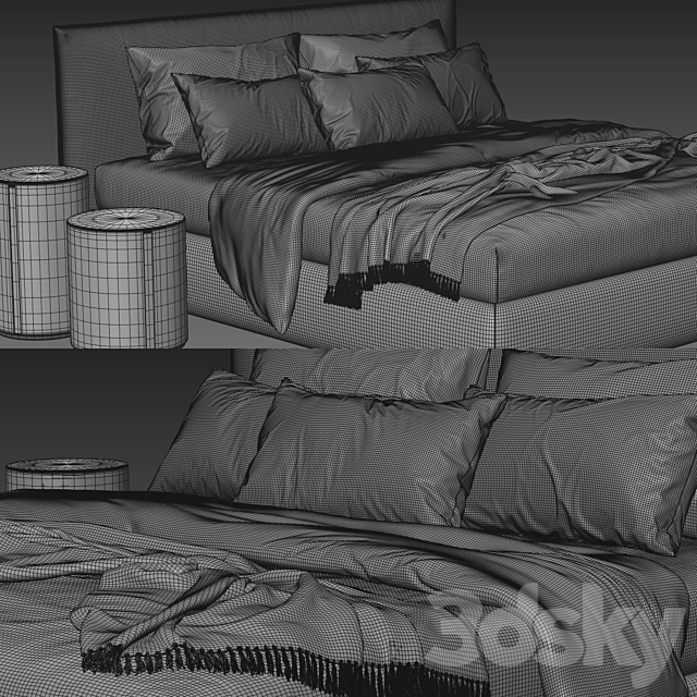 Meridiani scott bed 3DSMax File - thumbnail 4