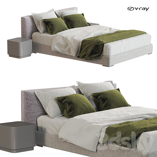 Meridiani Stone Bed 3DSMax File - thumbnail 2