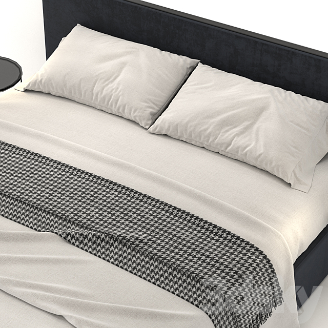 Meridiani stone black bed 3DSMax File - thumbnail 3