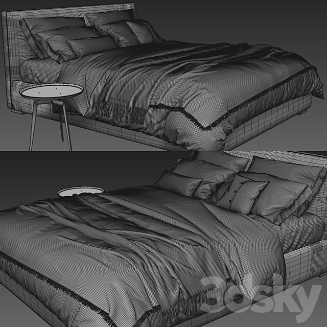 Meridiani Stone Plus Bed 3DSMax File - thumbnail 3