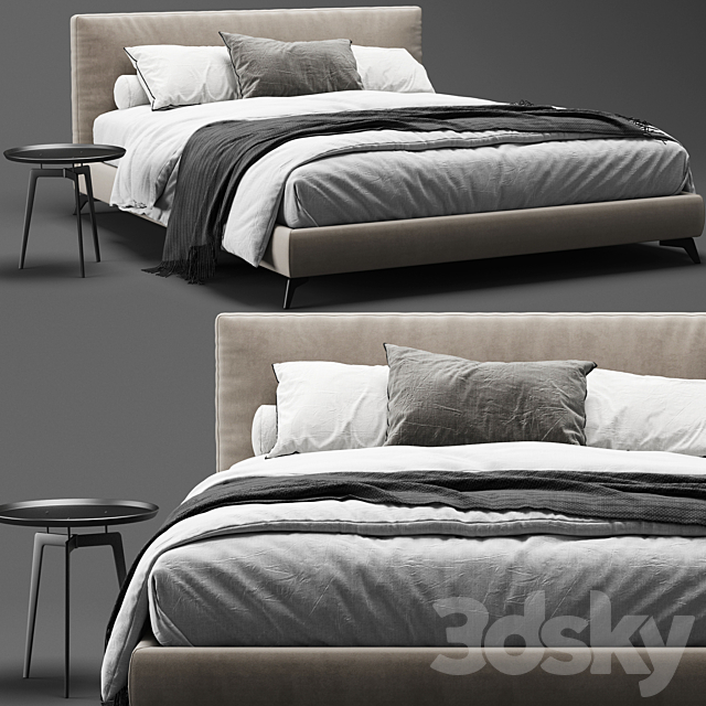 Meridiani Stone Up Bed 3DSMax File - thumbnail 3